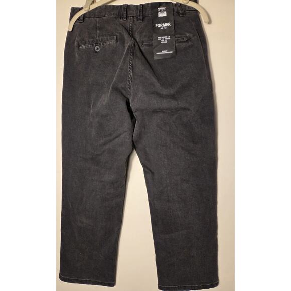 Former Brand Austyn Gillette Pants Mens 30 Black Denim Skate Logo Cropped Y2K - Picture 2 of 15